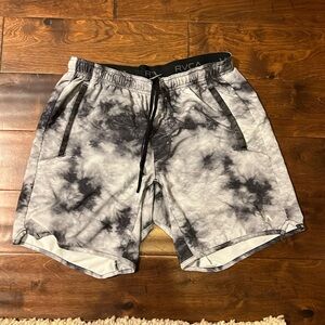 Men’s RVCA White and Grey Shorts - Like New